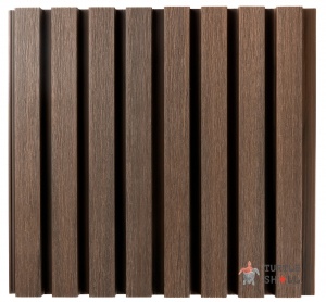 Фасадная (стеновая) реечная панель из дпк Wall Panels Middle Lines, Australian Palisander, Co-Extrusion